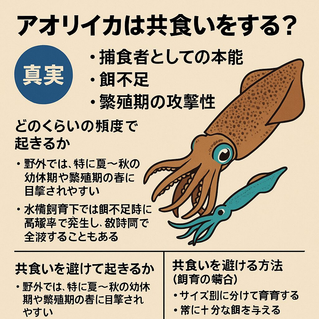 アオリイカの共食いは、彼らが生きる厳しい自然界の縮図です。釣太郎