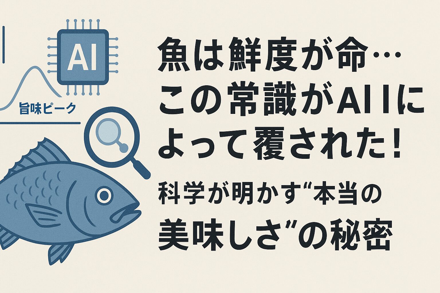 魚は鮮度が命…この常識がAIによって覆された！科学が明かす“本当の美味しさ”の秘密。釣太郎