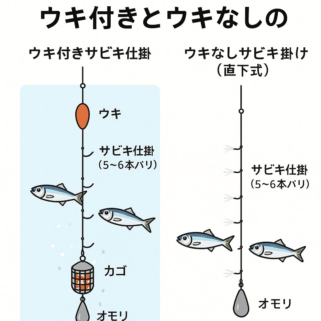 サビキ釣りデビューなら、まずはウキ付きサビキ仕掛けがおすすめです。 アタリが分かりやすく、タナもキープしやすいため、釣果を出しやすいからです。釣太郎