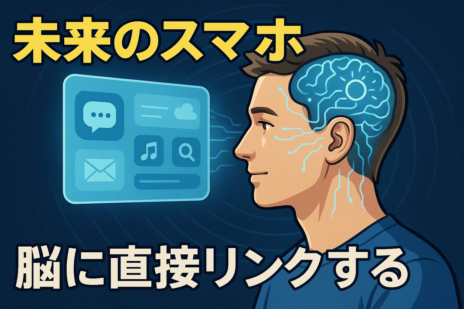 AIシミュレーションで予測される最終形
・スマホは「道具」から「身体の一部」に変化。・会話も情報検索も、今より1,000倍早く、無意識レベルで行われる。・逆に**“スマホを持つ”という行為自体が時代遅れ**になる。
・物理スマホを持つのは、ガラケーや黒電話を持つのと同じ“懐古趣味”扱いに。釣太郎