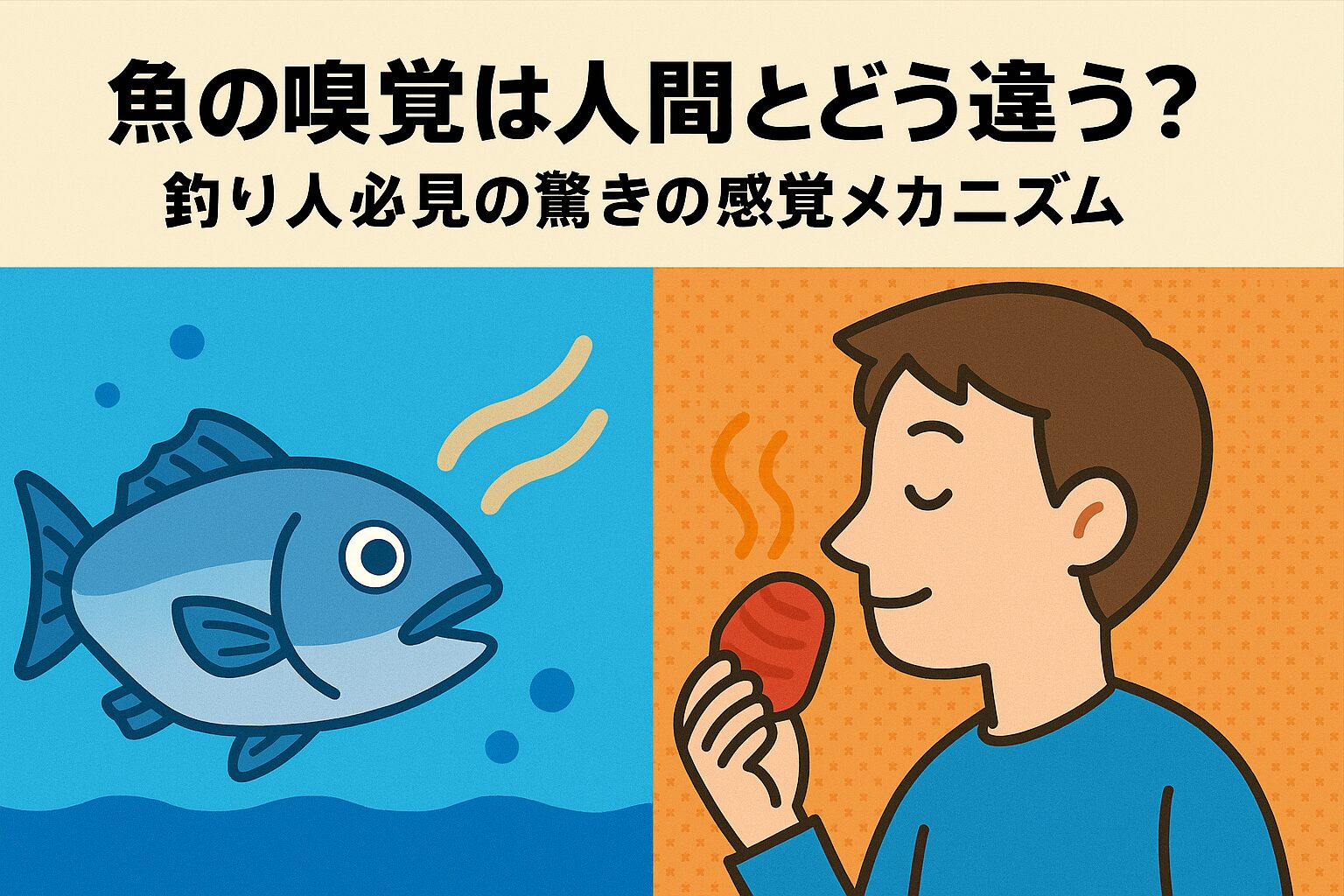 魚の嗅覚は人間よりも圧倒的に鋭く、釣果を左右する重要な感覚です。釣太郎