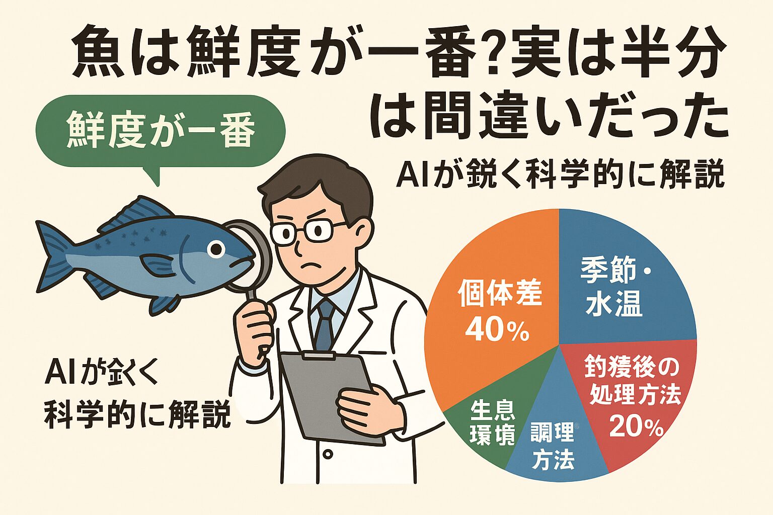 美味しい魚を食べるには「鮮度＋α」が必要 「魚は鮮度が命」というのは半分正解、半分間違いです。釣太郎