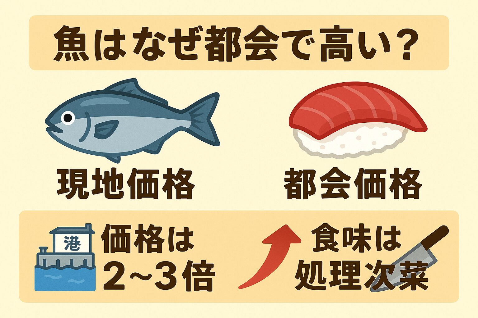 アオリイカの魅力は多様性にあり。居着き型 → 加熱料理で甘味と旨味。回遊型 → 刺身で透明感とプリプリ感。釣太郎