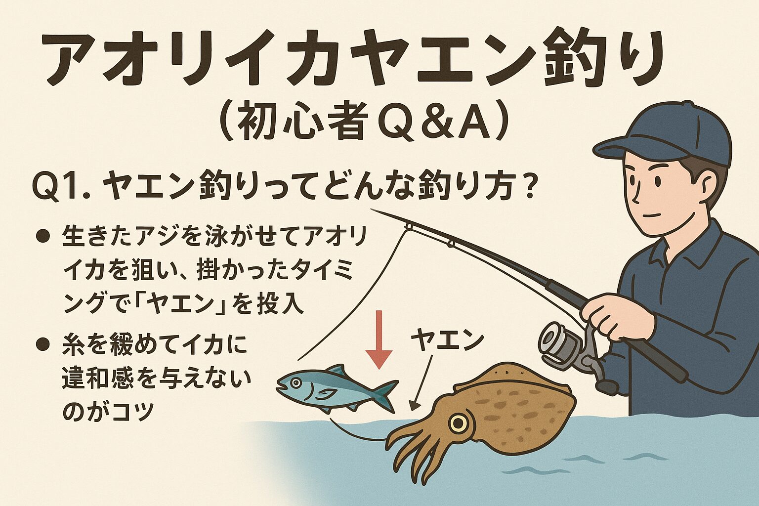 アオリイカ　ヤエン釣り Aoriika Yaen Fishing: Yaen's Daily Movements, 2025 Autumn, Fukui