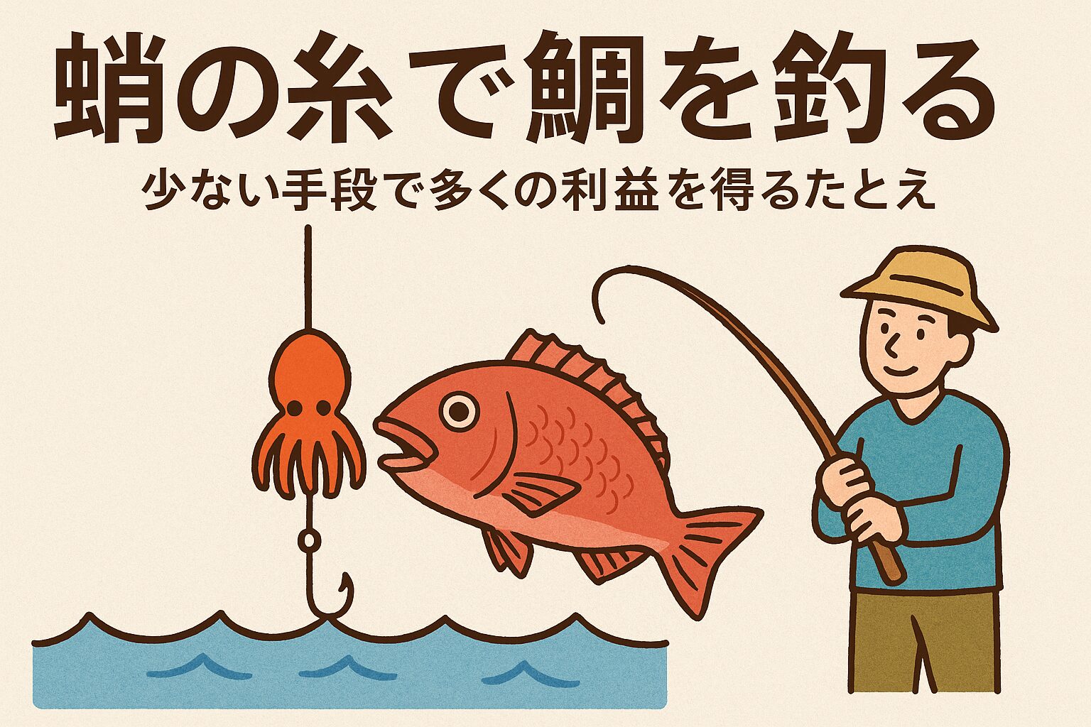 釣り人にとって「蛸の糸で鯛を釣る」は単なる教訓ではありません。シンプルな仕掛けが意外な大物を連れてくる・安価な道具でも工夫次第で釣果につながる。釣太郎