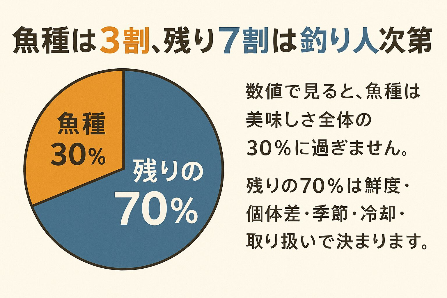 魚種は3割、残り7割は釣り人次第！美味しさを左右するのは「釣った後の処理」にあり。釣太郎