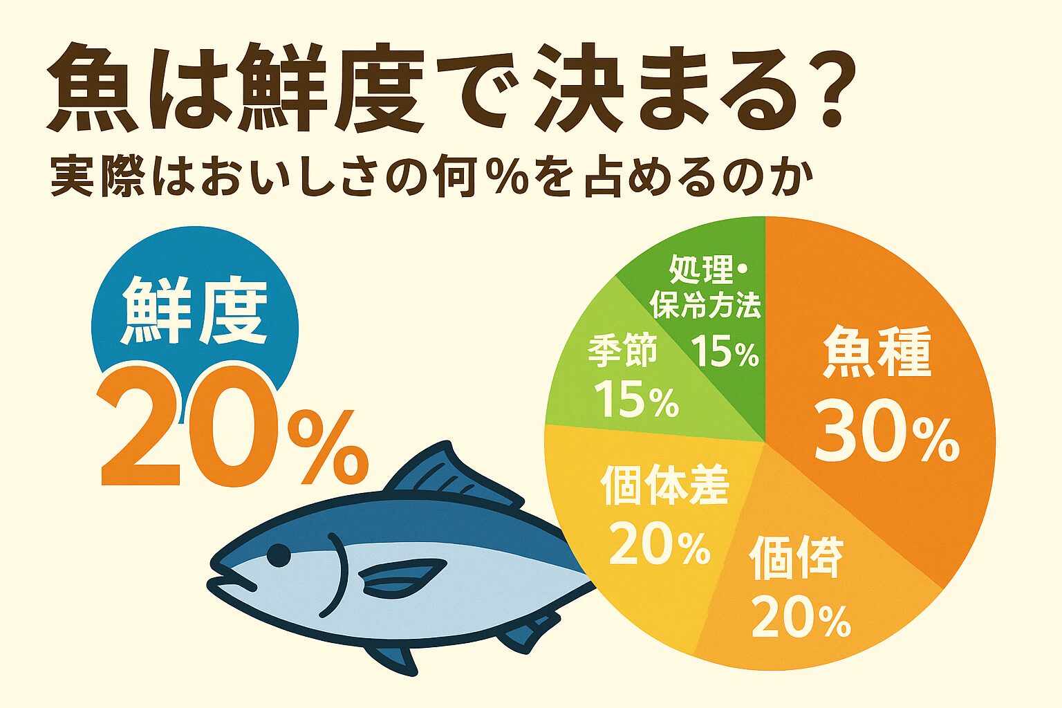 魚の鮮度は美味しさの2割しか占めていない。釣太郎
