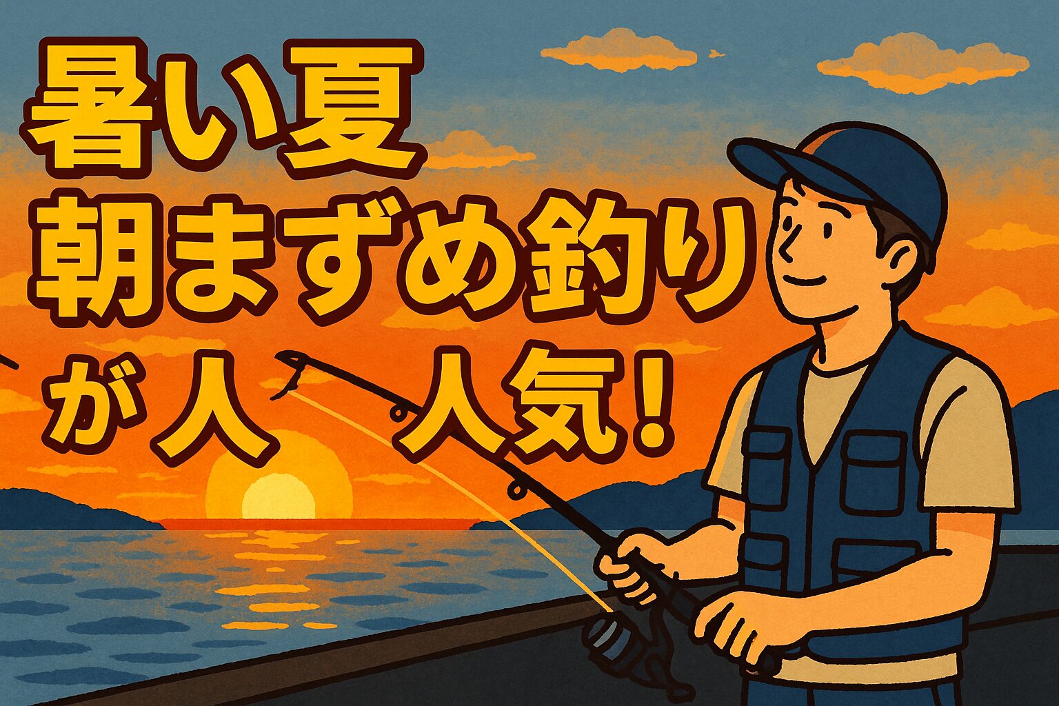 夏は日中の猛暑で釣りどころではありませんが、朝まずめは快適で魚がよく釣れる最高の時間帯 です。釣太郎