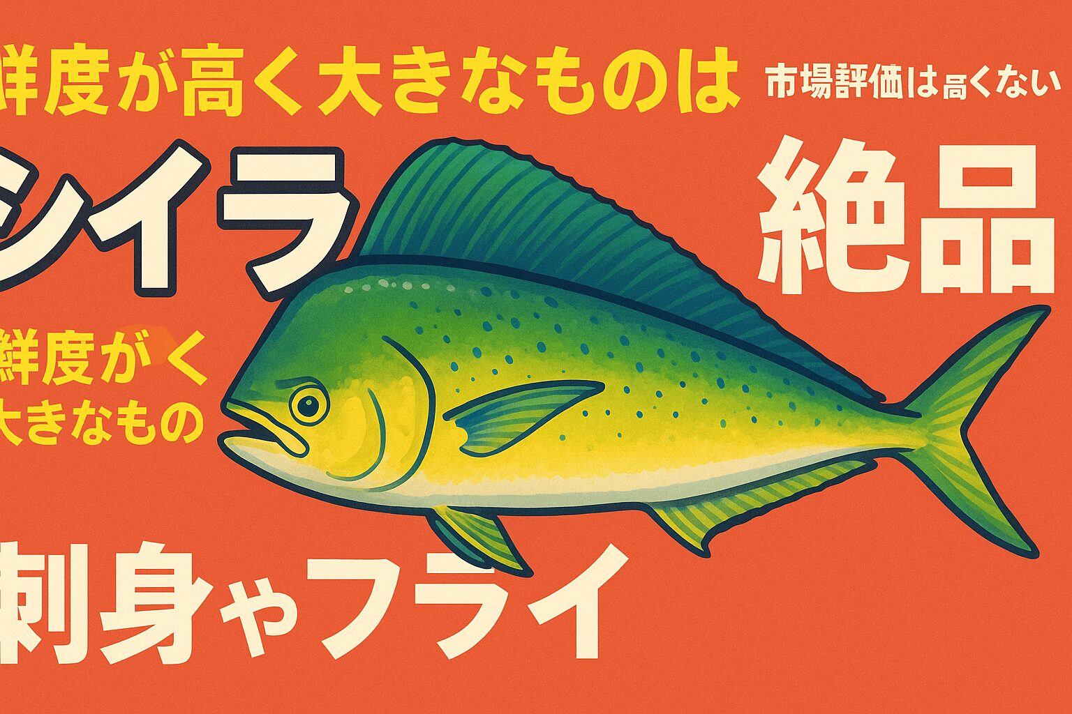 シイラは日本の市場では安価で評価が低い魚ですが、釣り人が知る本当の価値は・鮮度が高いと刺身で絶品・フライやムニエルでふんわりジューシー・大きな個体は旨味が濃厚。釣太郎