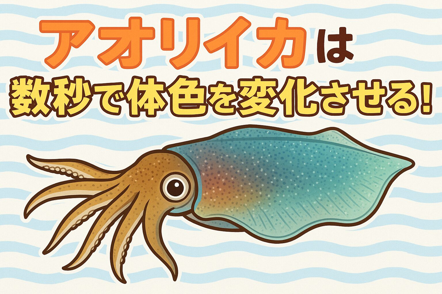 アオリイカの体色変化は、保護色・コミュニケーション・威嚇など多くの役割を持っています。釣太郎