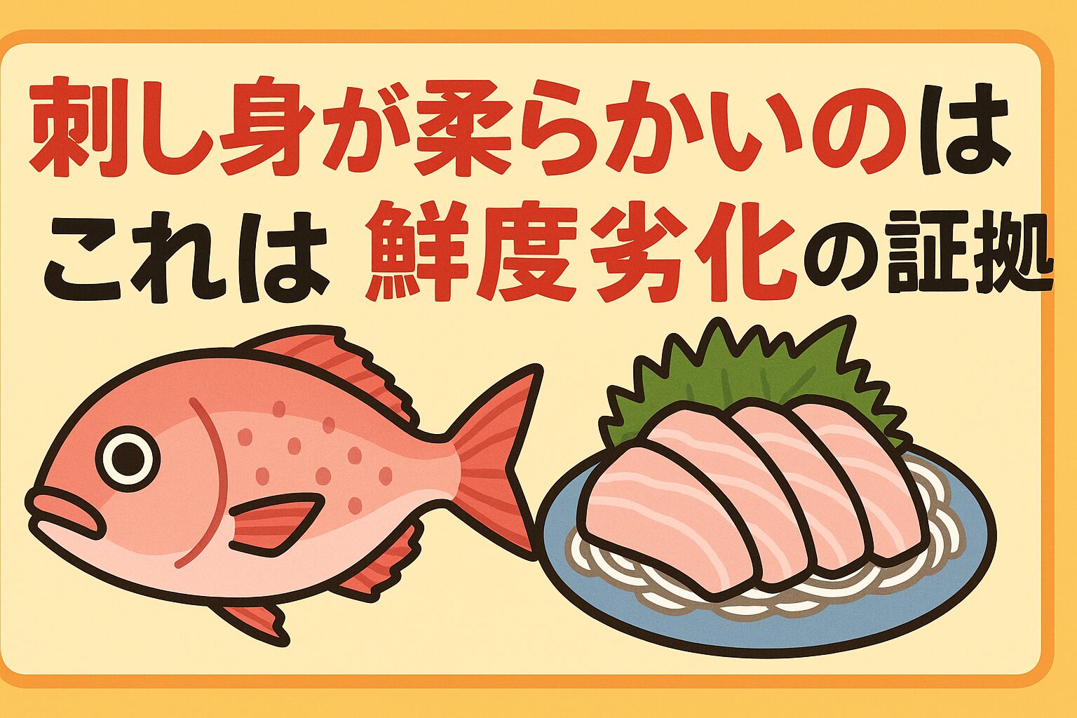 刺し身が柔らかいのは、鮮度劣化の証拠。魚の美味しさは「締め方」「冷やし方」で大きく変わる。鮮度の良い魚は、透明感・ドリップの少なさ・香りで見分けられる。釣太郎