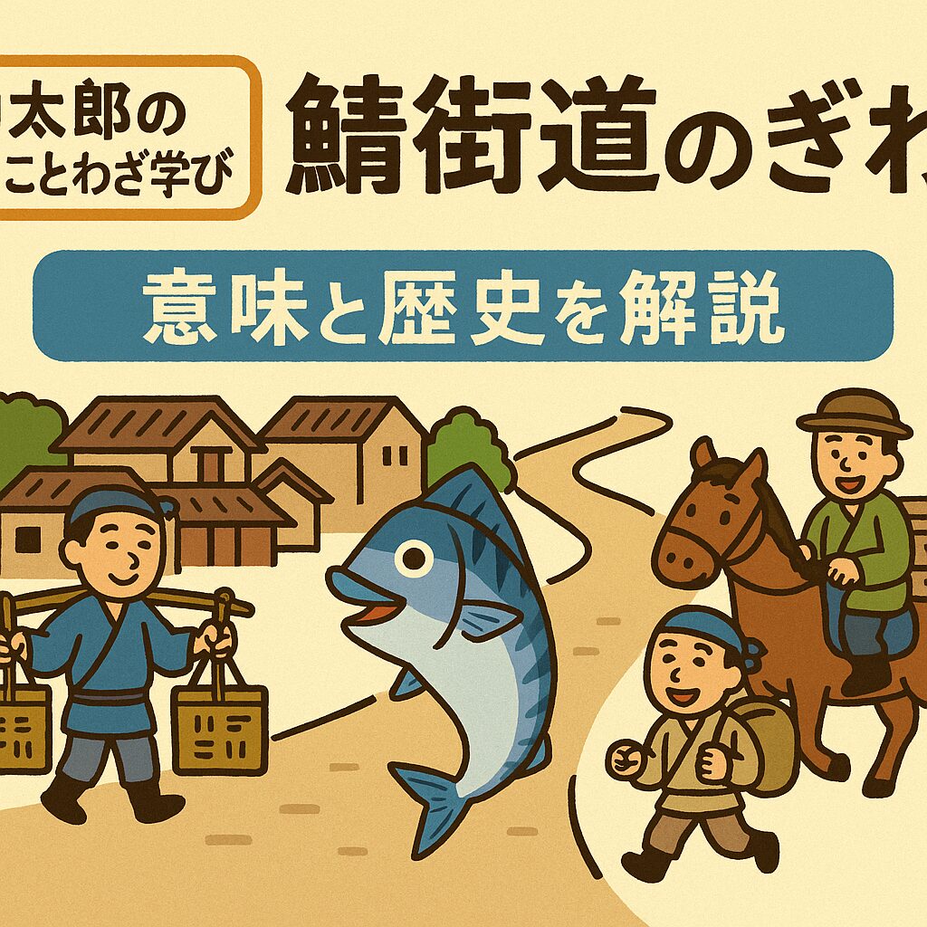 「鯖街道のにぎわい」とは、鯖を運ぶ街道が人々で活気に満ちていた様子から生まれたことわざ。釣太郎