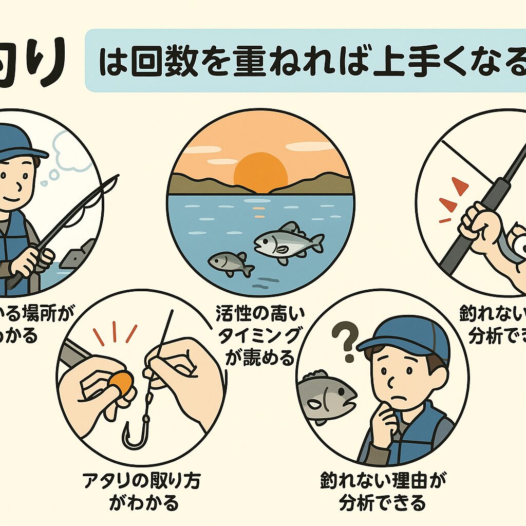 【初心者必見】釣りは回数を重ねれば上手くなる！具体的に理解できる5つのポイントとは？釣太郎