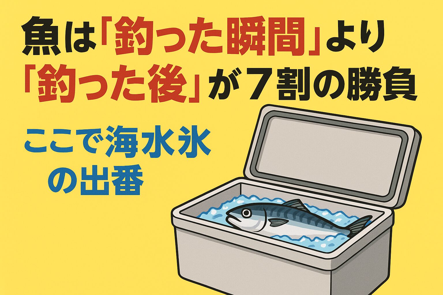 海水氷を使えば、鮮度・旨味・見た目が飛躍的に向上し、自宅で味わう刺身や煮付けが別次元の美味しさに。釣太郎