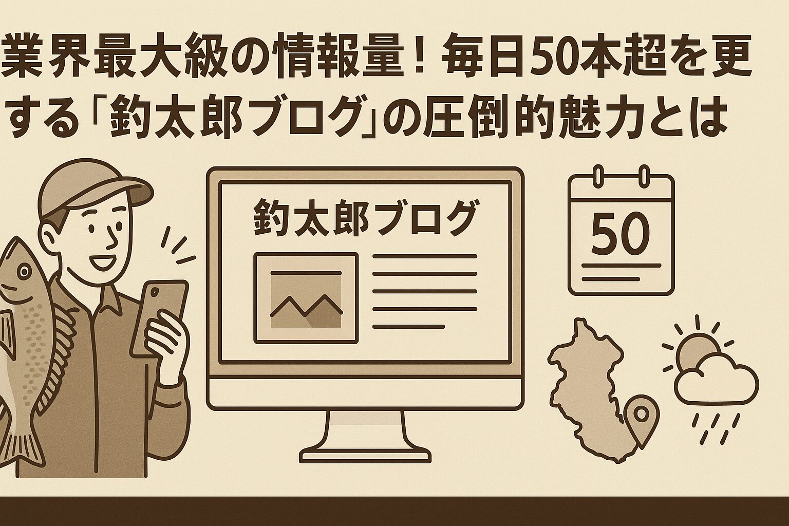釣太郎ブログは、業界最大級の更新ボリューム・AIと現場スタッフによる即時性と信頼性
・地域に根ざした濃密なローカル情報