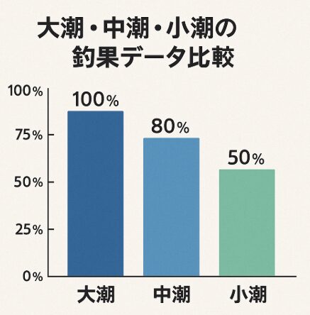 大潮・中潮・小潮にはそれぞれ強みと弱みがあります。爆発力を狙うなら大潮。安定した釣果を求めるなら中潮。テクニックを駆使して狙うなら小潮。釣太郎