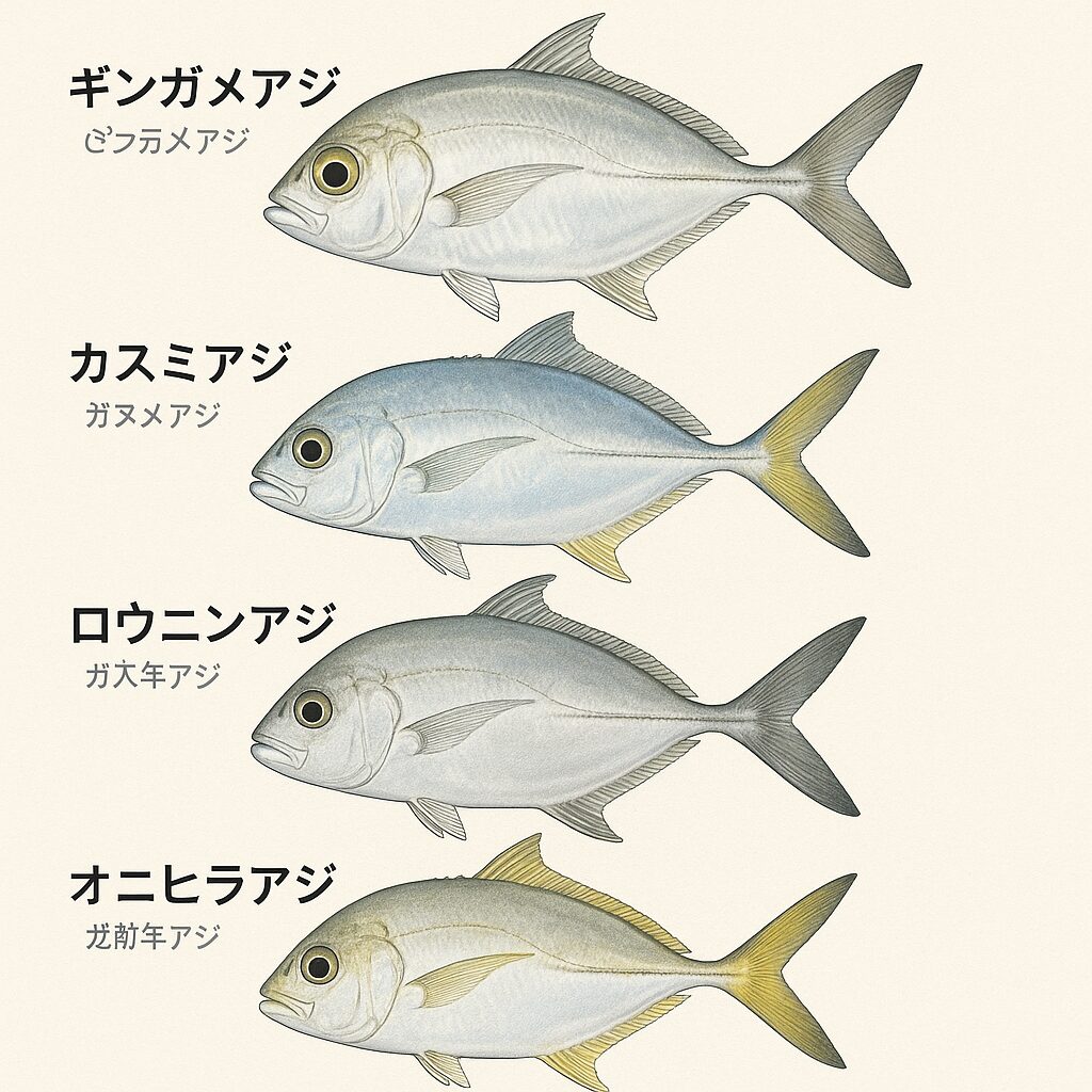 南紀地方で「メッキ」と呼ばれるのは、ギンガメアジ・カスミアジ・ロウニンアジ・オニヒラアジの幼魚。釣太郎