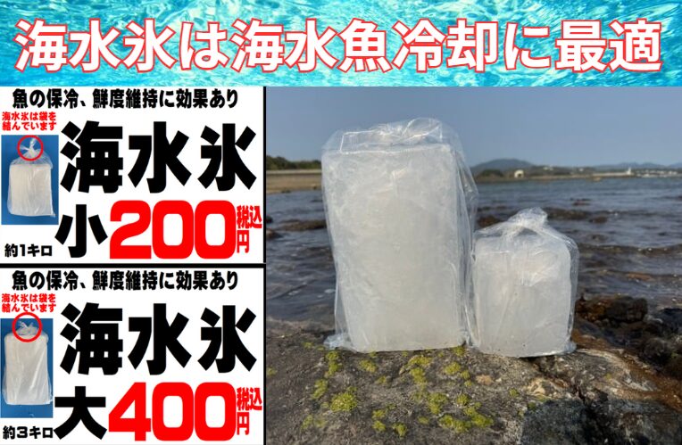 真水氷は魚体を傷めたり旨味を逃がしたりするリスクがあります。海水氷なら魚本来の美味しさを守れます。釣太郎