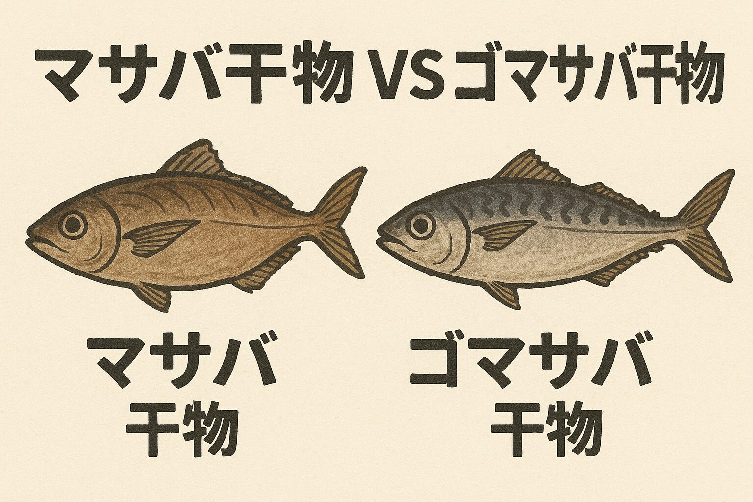 マサバ干物とゴマサバ干物。違いを徹底比較! あなたはどっち派?釣太郎