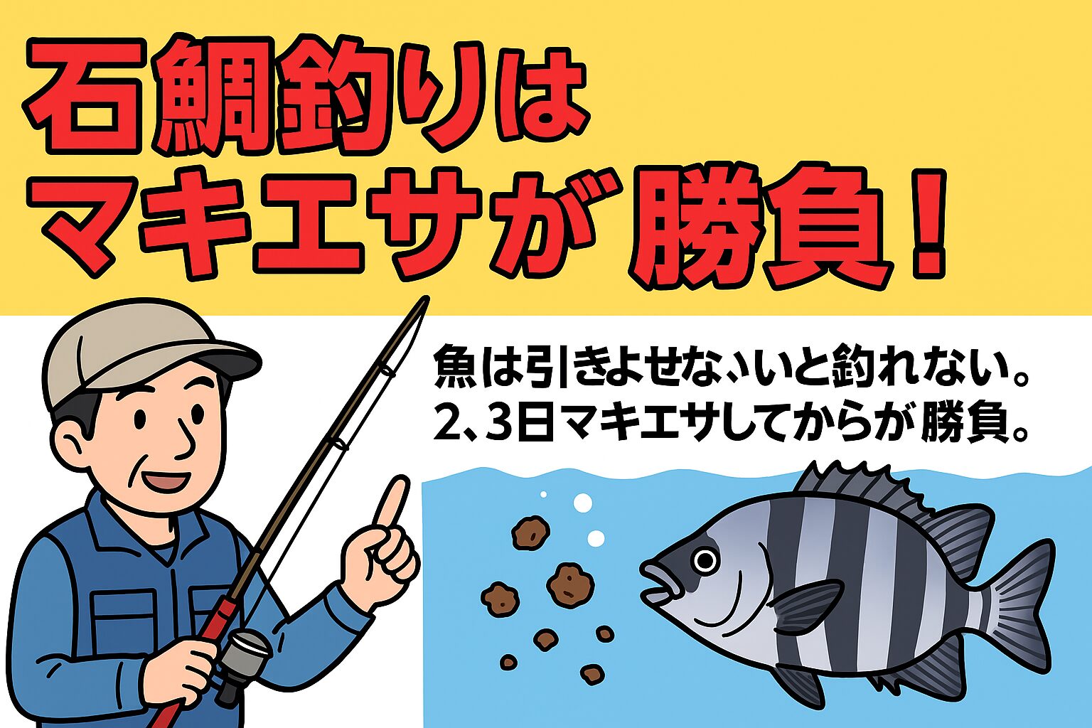 石鯛釣りはマキエサが勝負！ベテランが語る「2〜3日打ってからが本当の勝負」の理由。釣太郎