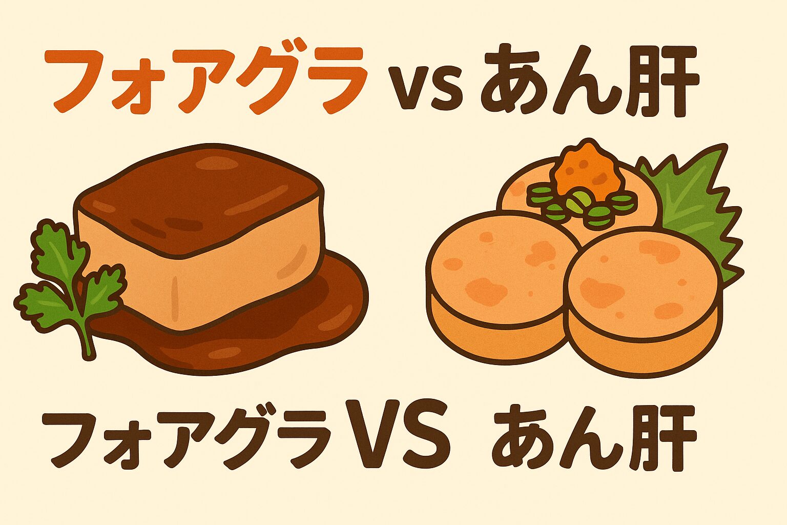 フォアグラ vs あん肝。どっちが美味しい?。AIが成分とうま味で科学比較。価格と食べ方も完全ガイド。釣太郎