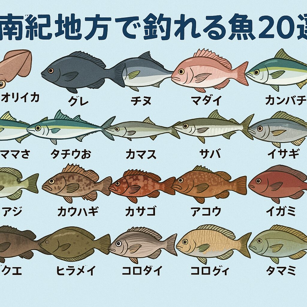 南紀地方は黒潮が生む豊かな漁場で、20種以上の魚を一年中楽しめる。季節ごとに狙いを変えれば、初心者からベテランまで満足度が高い。釣太郎