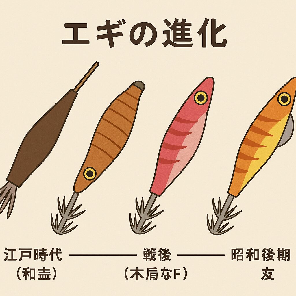 アオリイカは魚も食べるが、捕食行動の特性からエビに強く反応する。エギが魚ではなくエビ型であるのは、生態に基づいた合理的な形状。釣太郎