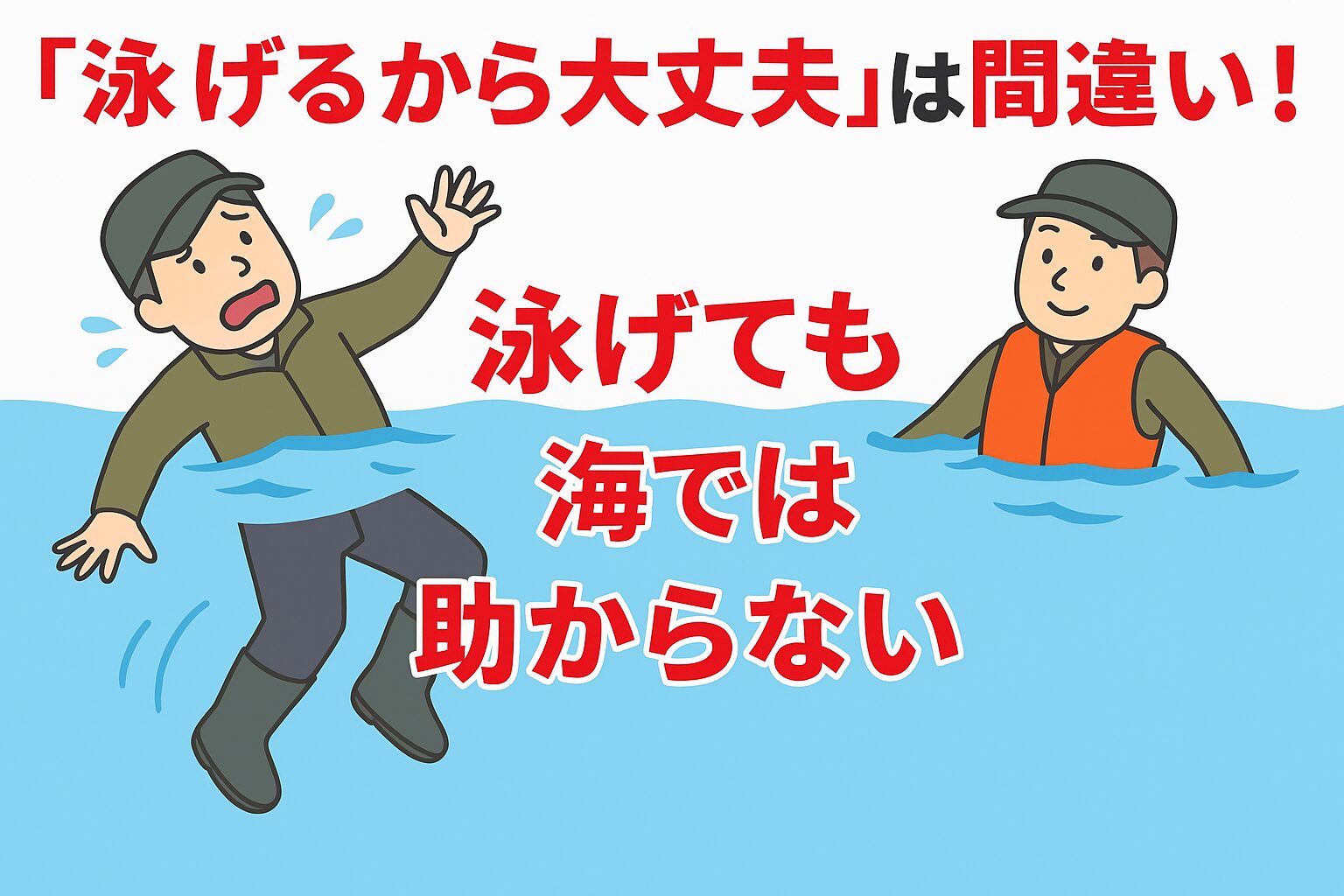 【釣り人の皆様へ】「俺は泳げるから大丈夫」その自信が命取りに。海のプロが語る落水の真実。釣太郎