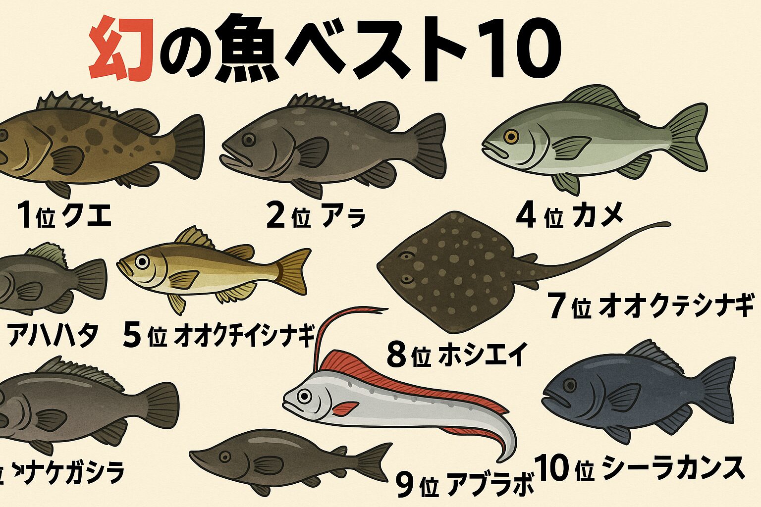 幻の魚は釣り人にとって究極のターゲットです。クエやアラのように食材として価値の高い魚から、イトウやアカメのように伝説的な存在まで。釣太郎