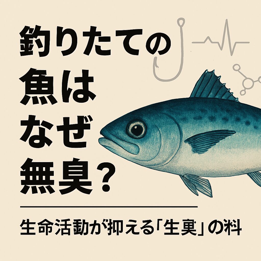 魚が死ぬと、以下のプロセスで臭いが発生します。TMAOの分解：酵素や細菌によってTMAに変化。タンパク質の腐敗：アンモニアや硫黄化合物が発生。脂質の酸化：酸化臭・油臭が強くなる。釣太郎