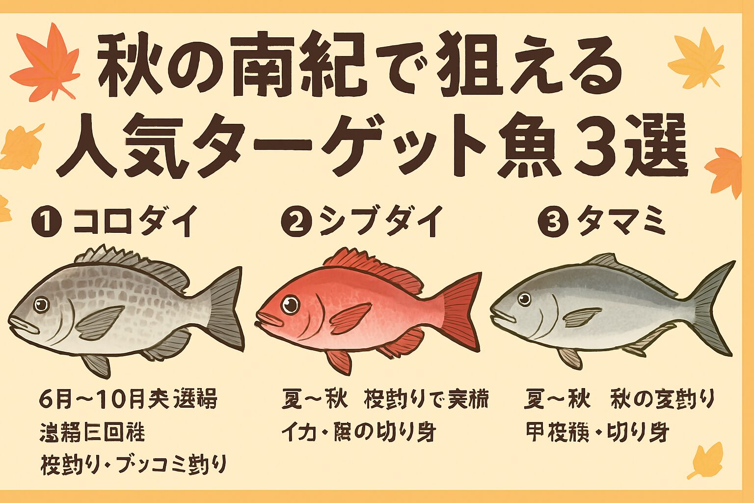 秋の南紀は、釣り人にとって「短くて濃い黄金シーズン」。コロダイ・シブダイ・タマミという3大ターゲット。釣太郎