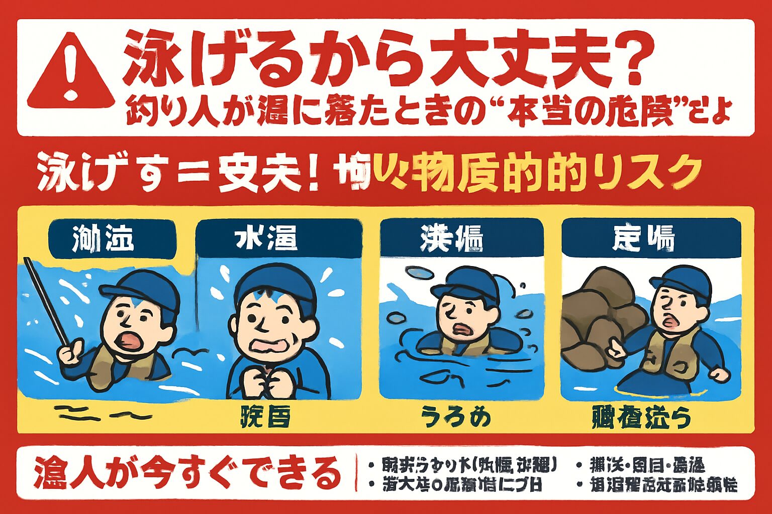 釣り人が今すぐできる安全対策、ライフジャケットは必ず着用。釣太郎