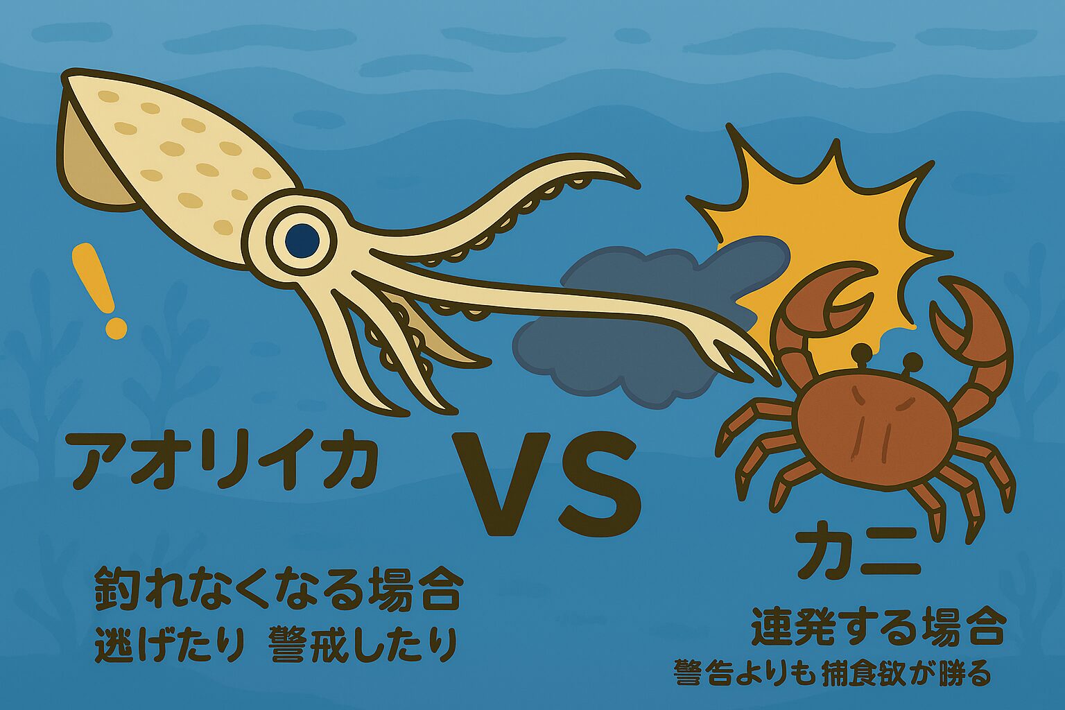 「カニ＝タコのエサ」だけではなく、アオリイカも甲殻類を好むハンター。釣太郎