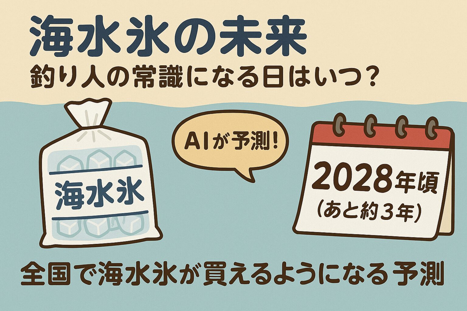 海水氷は、釣り人の「釣った魚を最高の状態で持ち帰る」という願いを叶えるアイテム。釣太郎