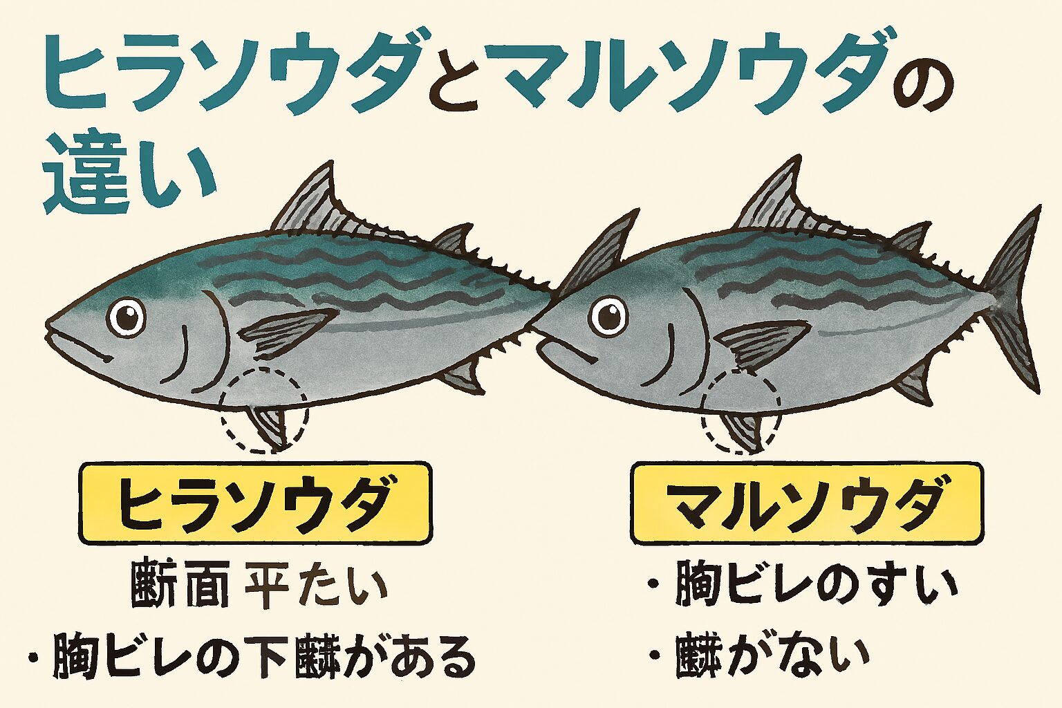 マルソウダとヒラソウダの違いを釣り人が完全解説｜見分け方・味・釣り分けの極意。釣太郎