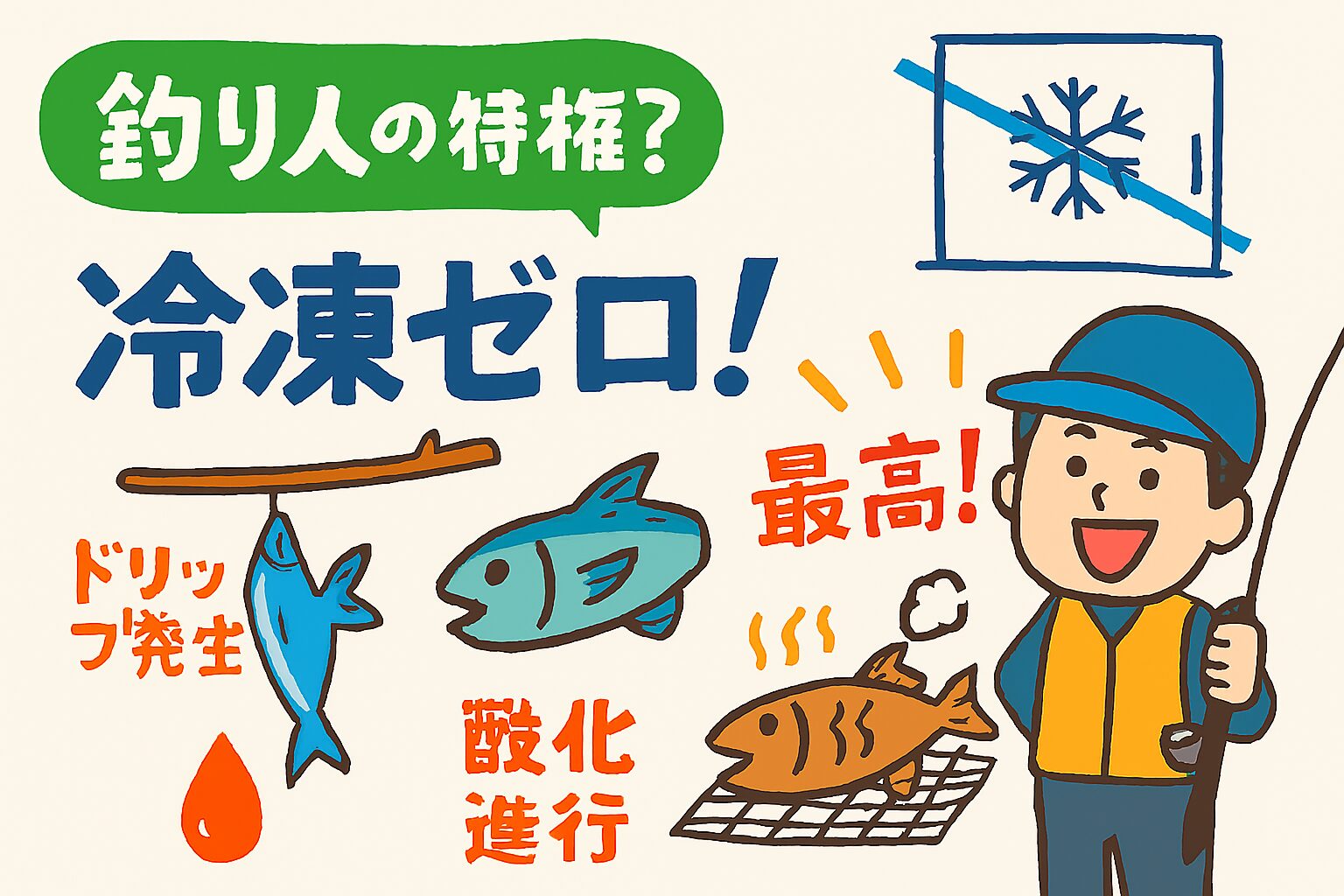 スーパーの干物も美味しい。でも、冷凍ゼロの干物は別格。釣り人だけが味わえるこの贅沢。釣太郎