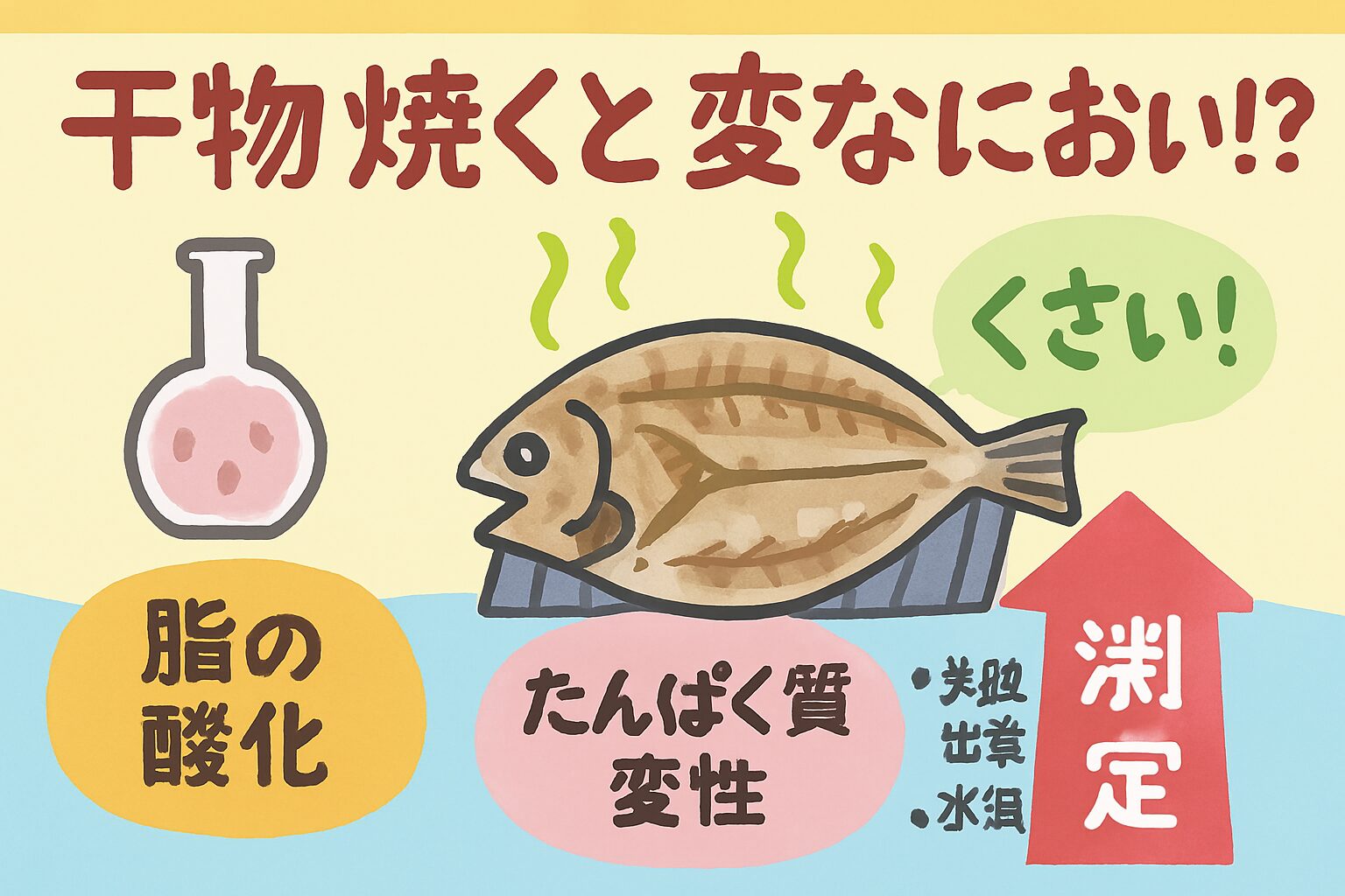 焼き魚干物のにおいの原因は「脂」と「酸化」釣太郎