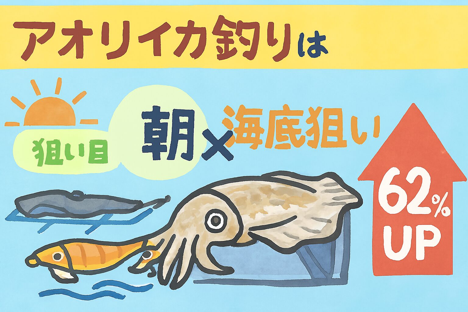朝マズメ×海底狙いは、アオリイカ釣りの最適解！釣太郎