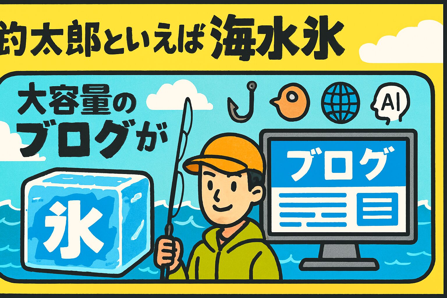 釣太郎といえば海水を凍らせた海水氷と、大容量のブログが代名詞。