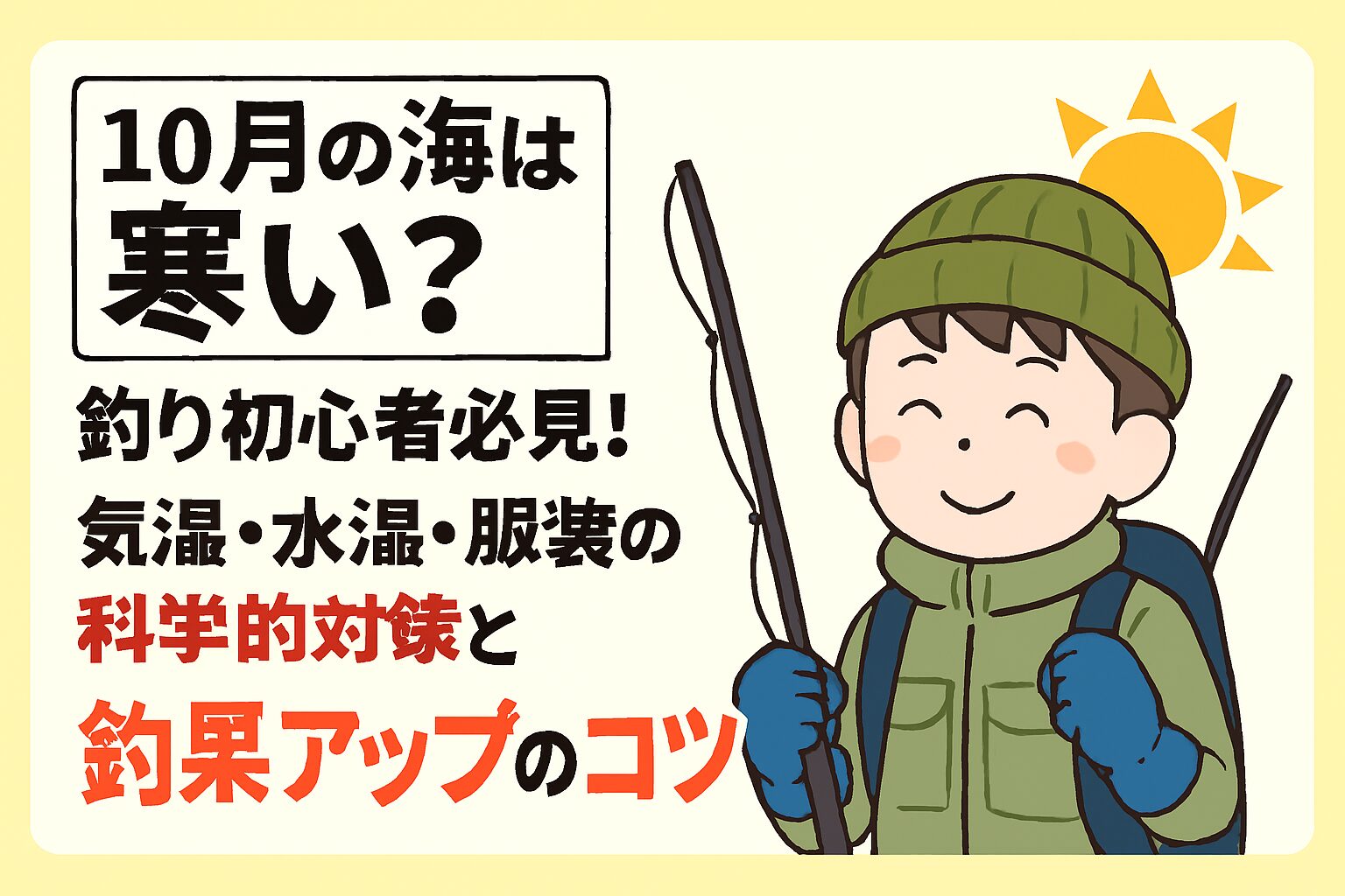 10月の海は「寒い」。 日中は快適でも、朝晩は冷え込みが強くなる.釣太郎