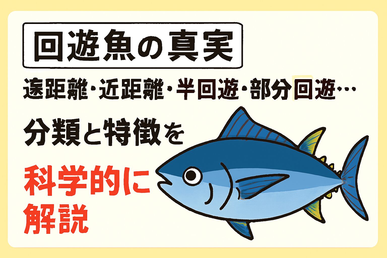 【回遊魚の真実】遠距離・近距離・半回遊・部分回遊…分類と特徴を科学的に解説。釣太郎