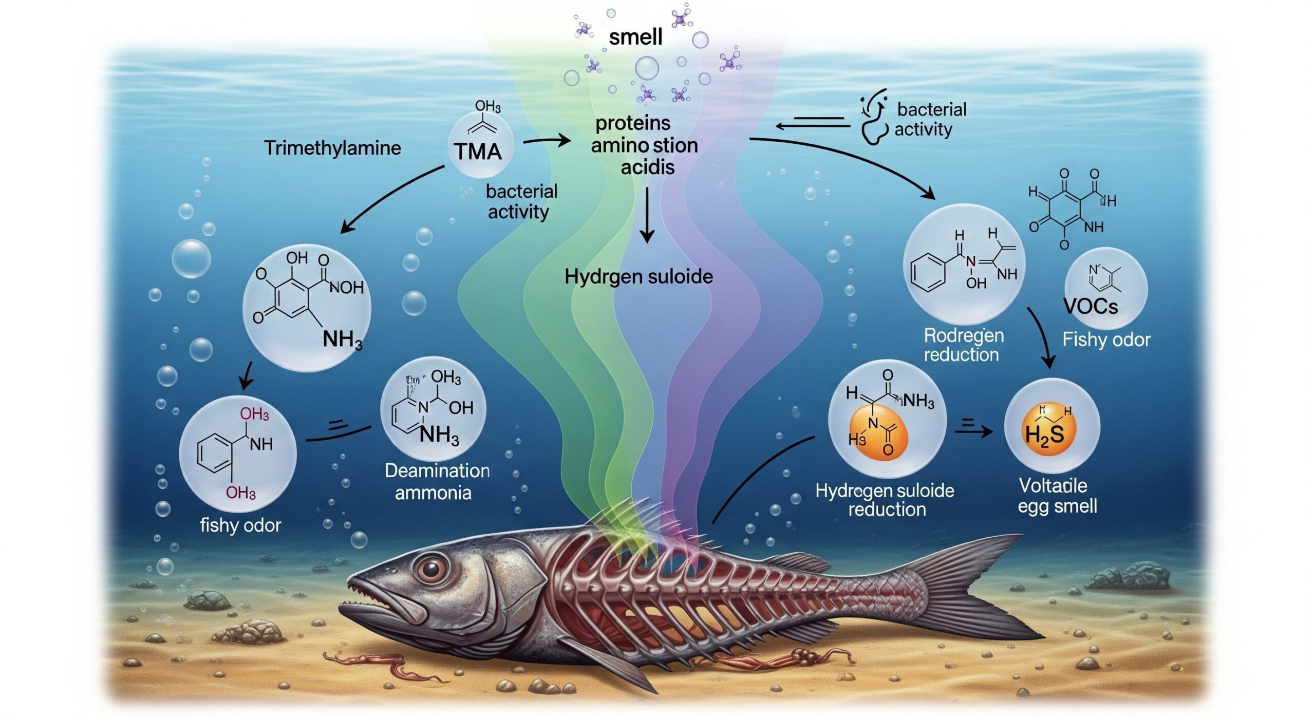 魚の初期の生臭さは、死後すぐに始まる「死臭」ではなく、細菌が活動を始めたことを知らせる最初の警報です。釣太郎