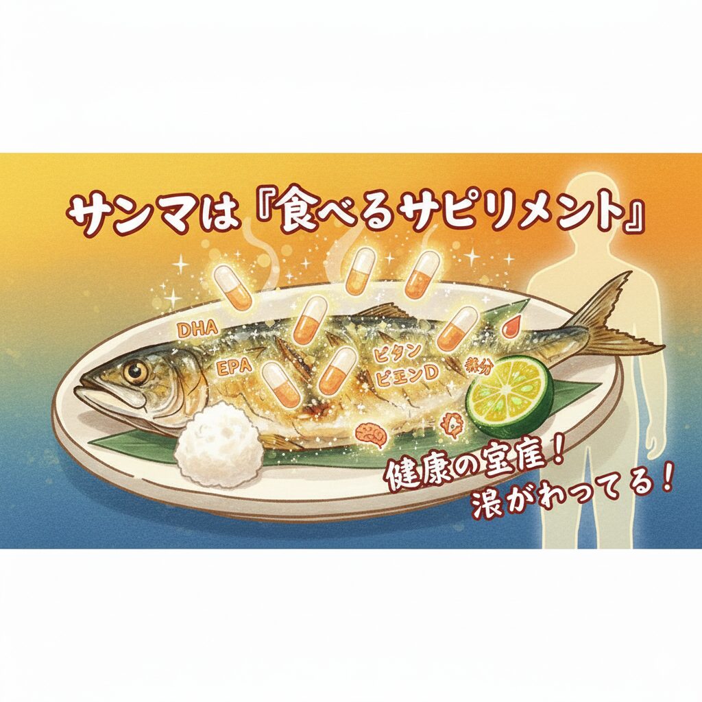 サンマは、DHA・EPA、ビタミンD、鉄分など、現代人に不足しがちな栄養素をバランス良く含む、まさに「食べるサプリメント」釣太郎