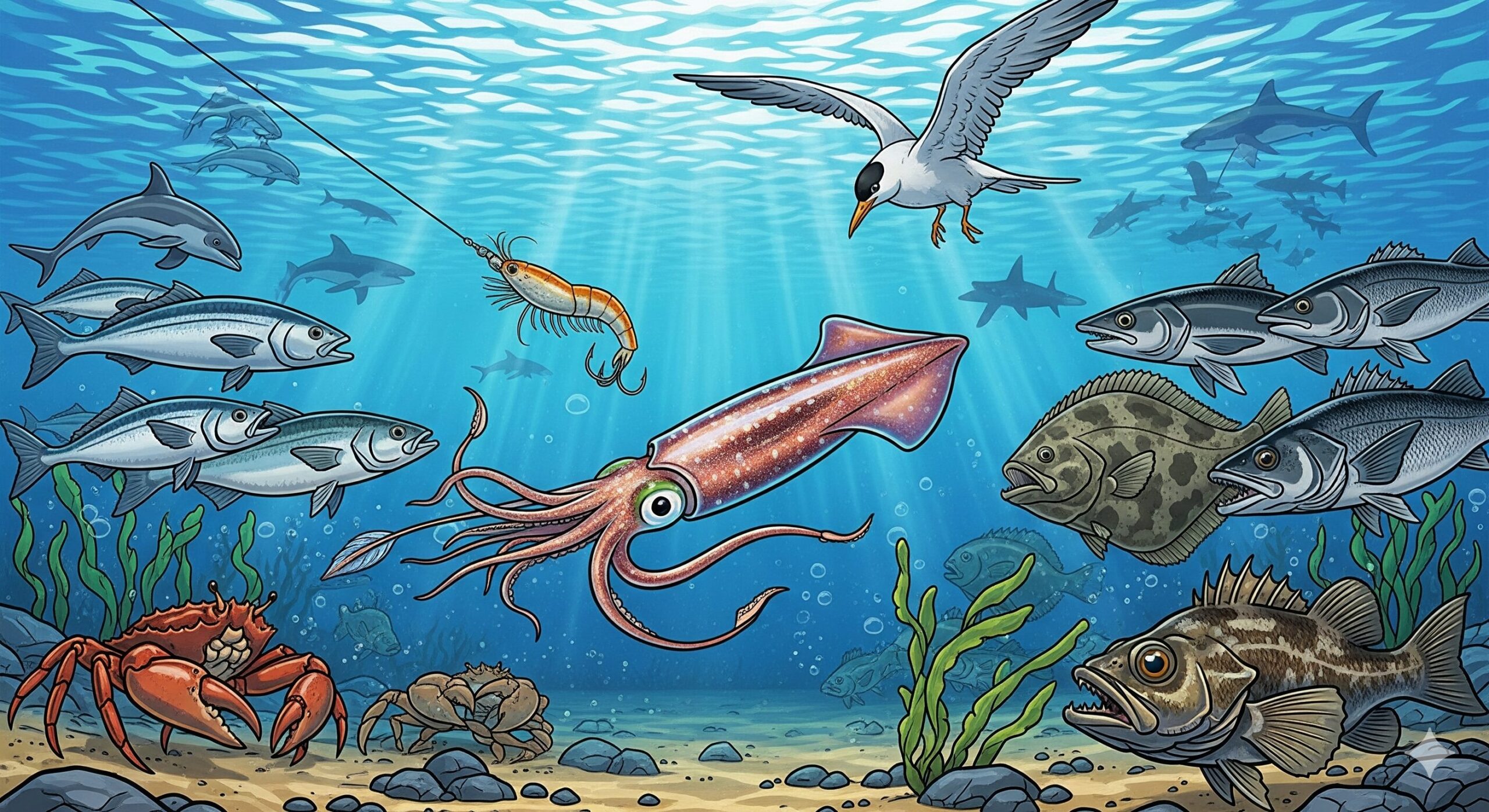 アオリイカの天敵ベスト10を徹底解説【生存競争は超ハード】釣太郎