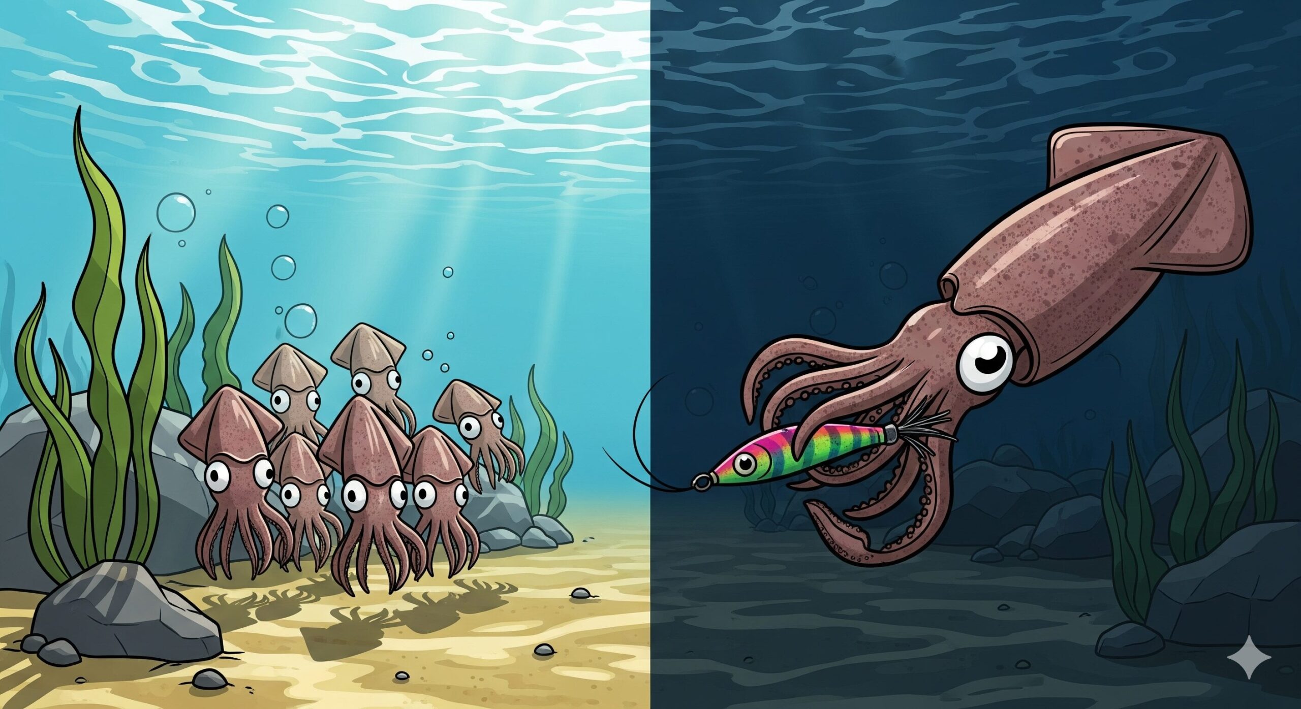 陽が昇るとアオリイカが釣りにくくなる理由.釣太郎