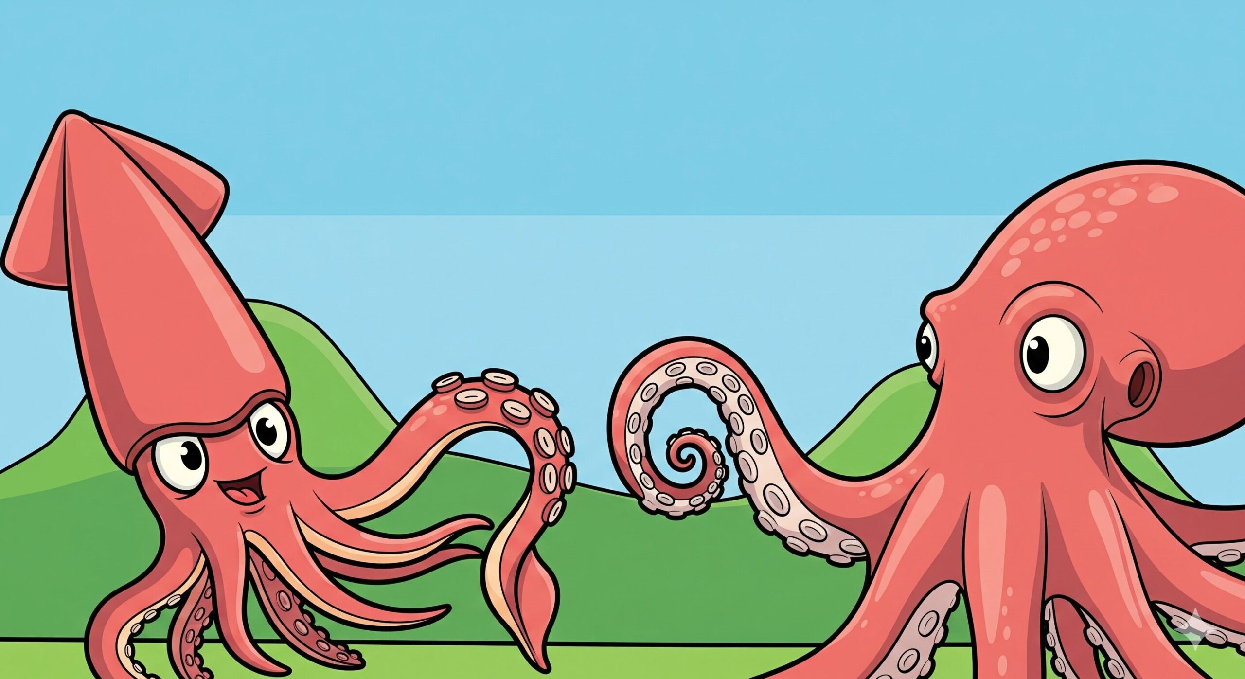 同じ吸盤でも。アオリイカは「鋭い歯を持つ狩りの名人」、タコは「怪力で器用なマジシャン」釣太郎