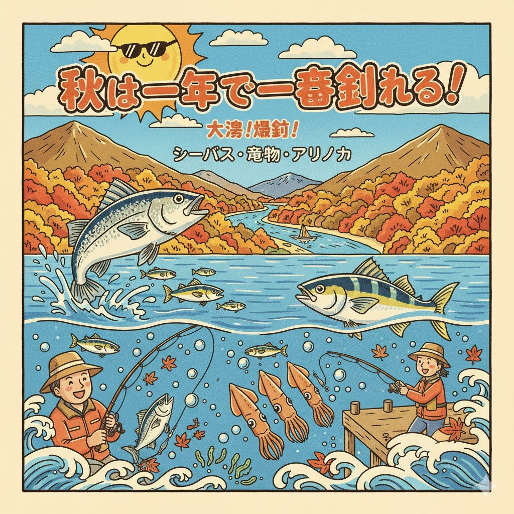 猛暑が和らぎ気温が下がると、魚の回遊が活発化し、秋は一年で最も釣りが盛り上がるシーズンになります。釣太郎