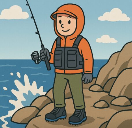 南紀の磯=フェルトスパイクブーツが基本。釣太郎