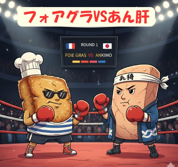 フォアグラの旨さ：重厚でクリーミーな「バター」の質感。あん肝の旨さ：繊細でキレのある「深海」の洗練。フォアグラはガチョウやアヒルの肝臓、あん肝はアンコウの肝臓。釣太郎