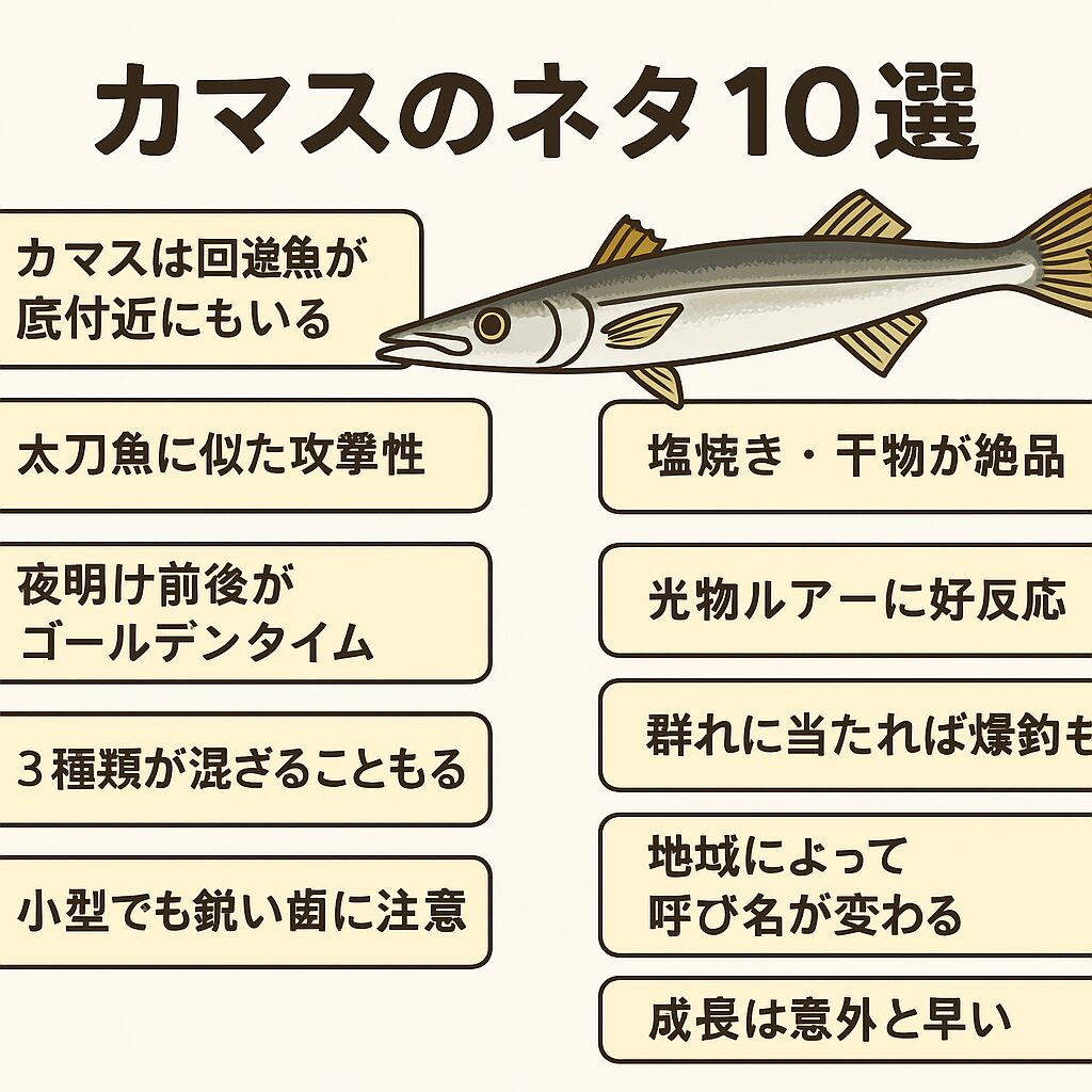 カマスのネタ10選｜釣り人必見の雑学と実用情報まとめ。釣太郎